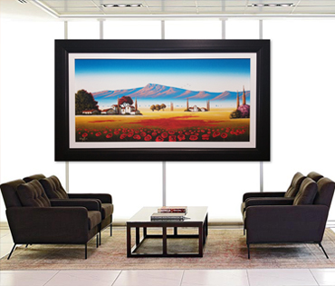 A Nicky van Rensburg painting of a tuscany landscape