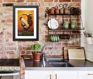 A Nicky van Rensburg painting of roaster