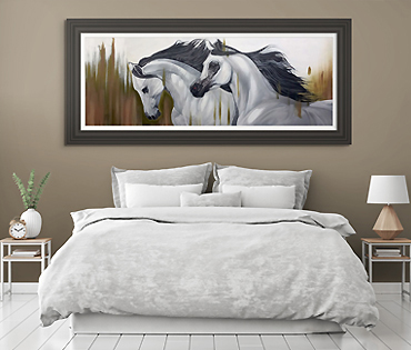 A Nicky van Rensburg painting of horses