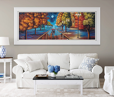 A Nicky van Rensburg painting of a street scene