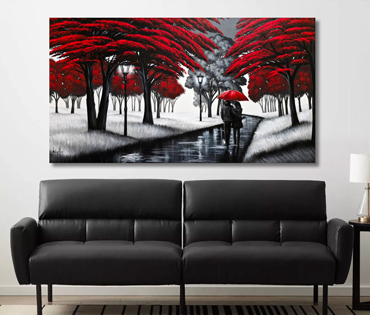 A Nicky van Rensburg painting of a park scene